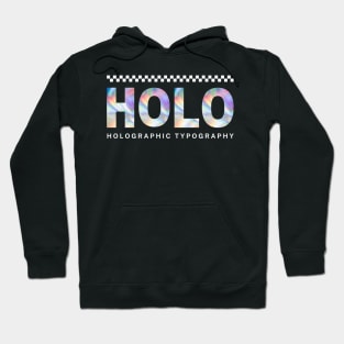 Black Modern Holographic Hoodie